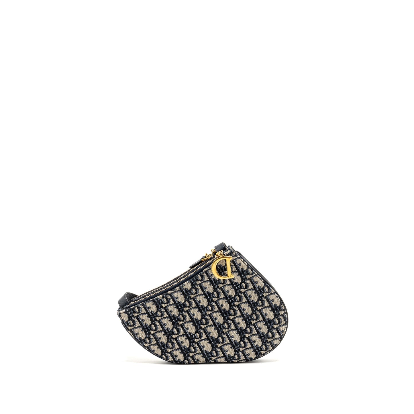 Luxury Dior Saddle Trio Pouch With Strap Oblique Canvas GHW