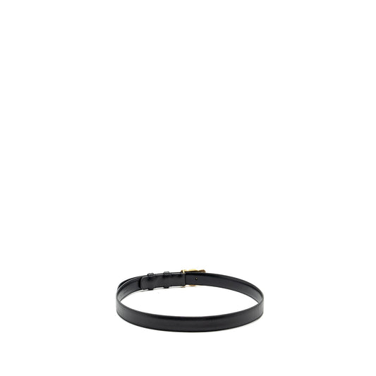 Celine size 85 Medium Triomphe belt calfskin black GHW