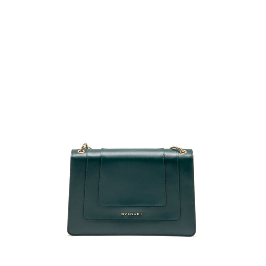 Bvlgari serpenti forever flap bag calfskin green LGHW