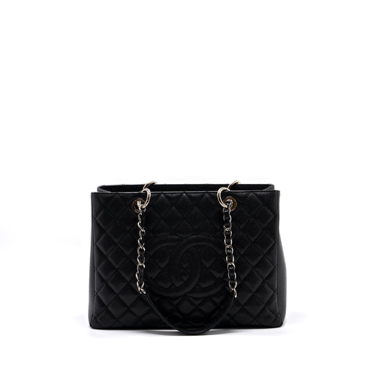 Chanel grand shopping tote bag caviar black SHW