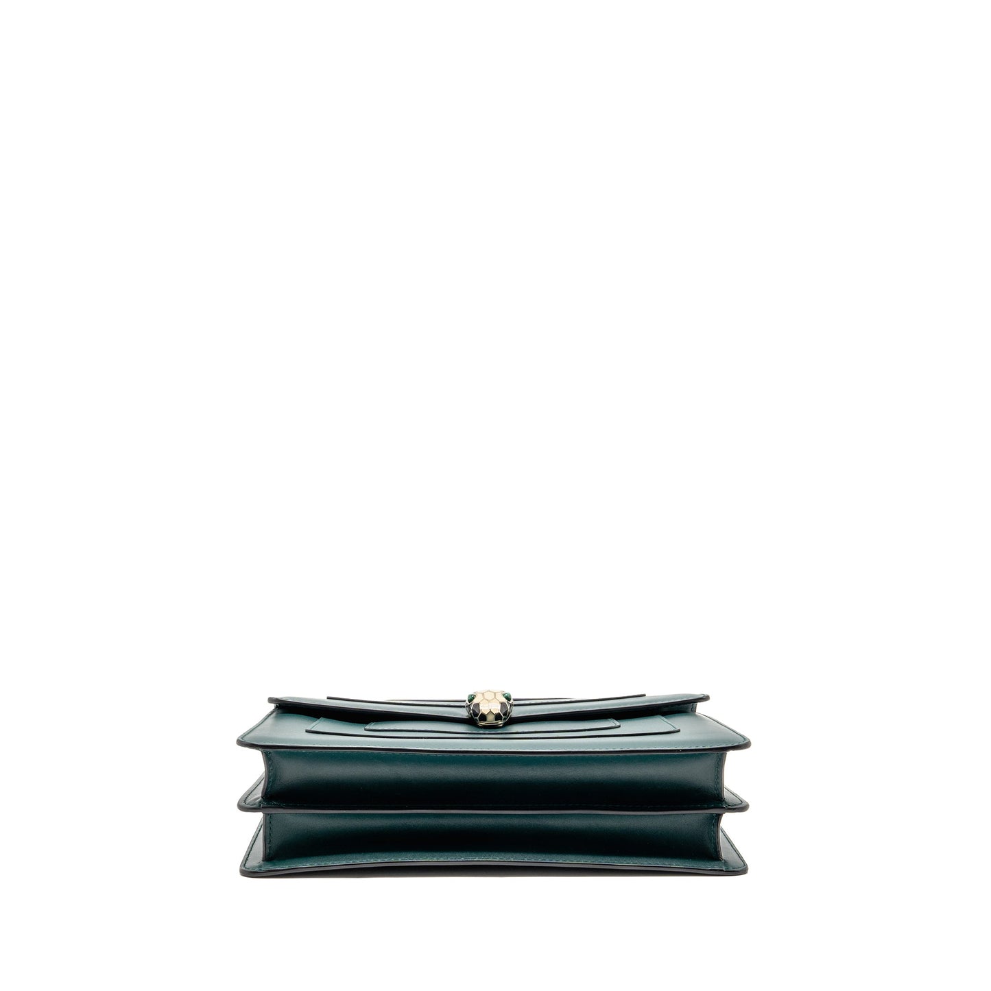 Bvlgari serpenti forever flap bag calfskin green LGHW