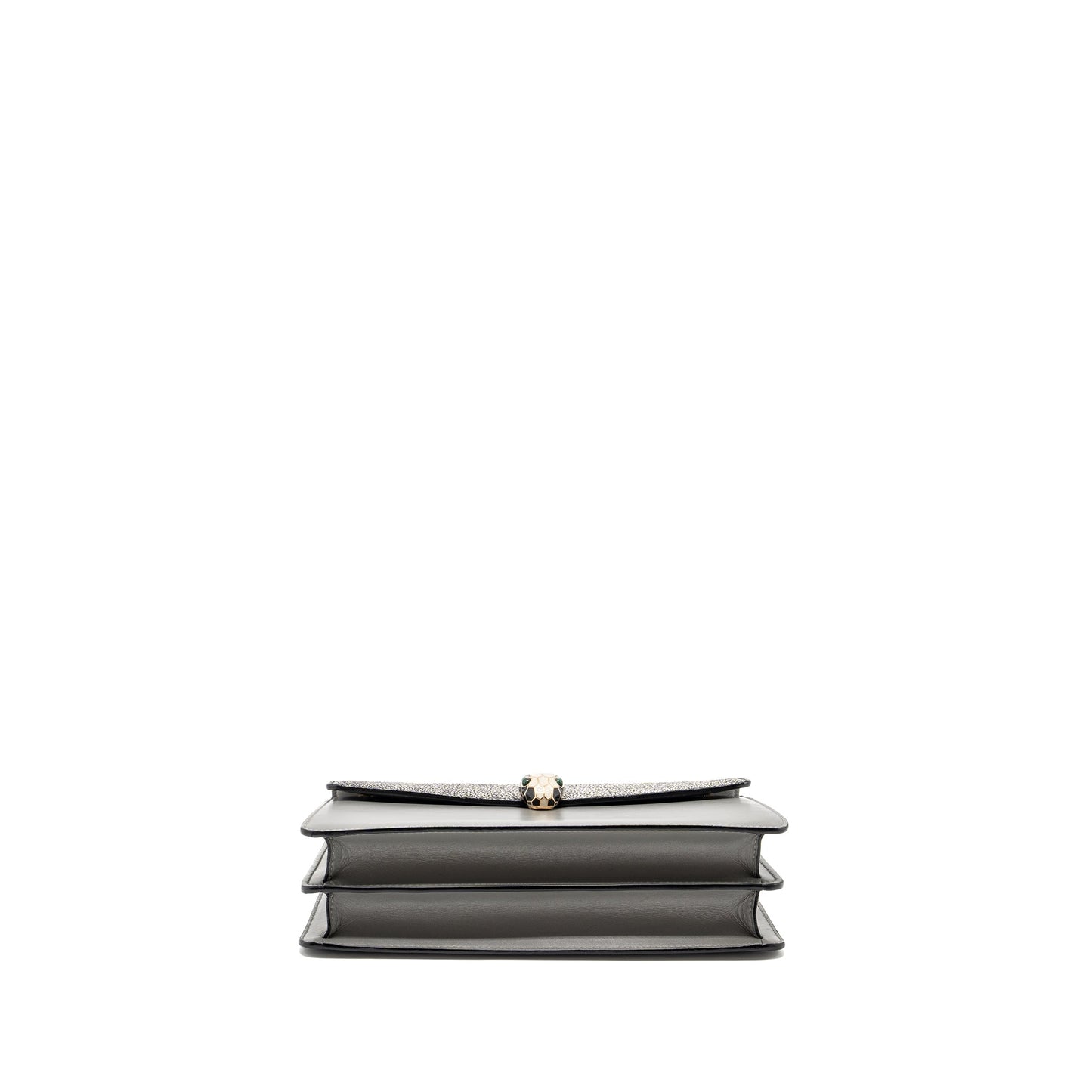 Bvlgari Serpenti Forever Leather/Crystal Galuchar Grey GHW