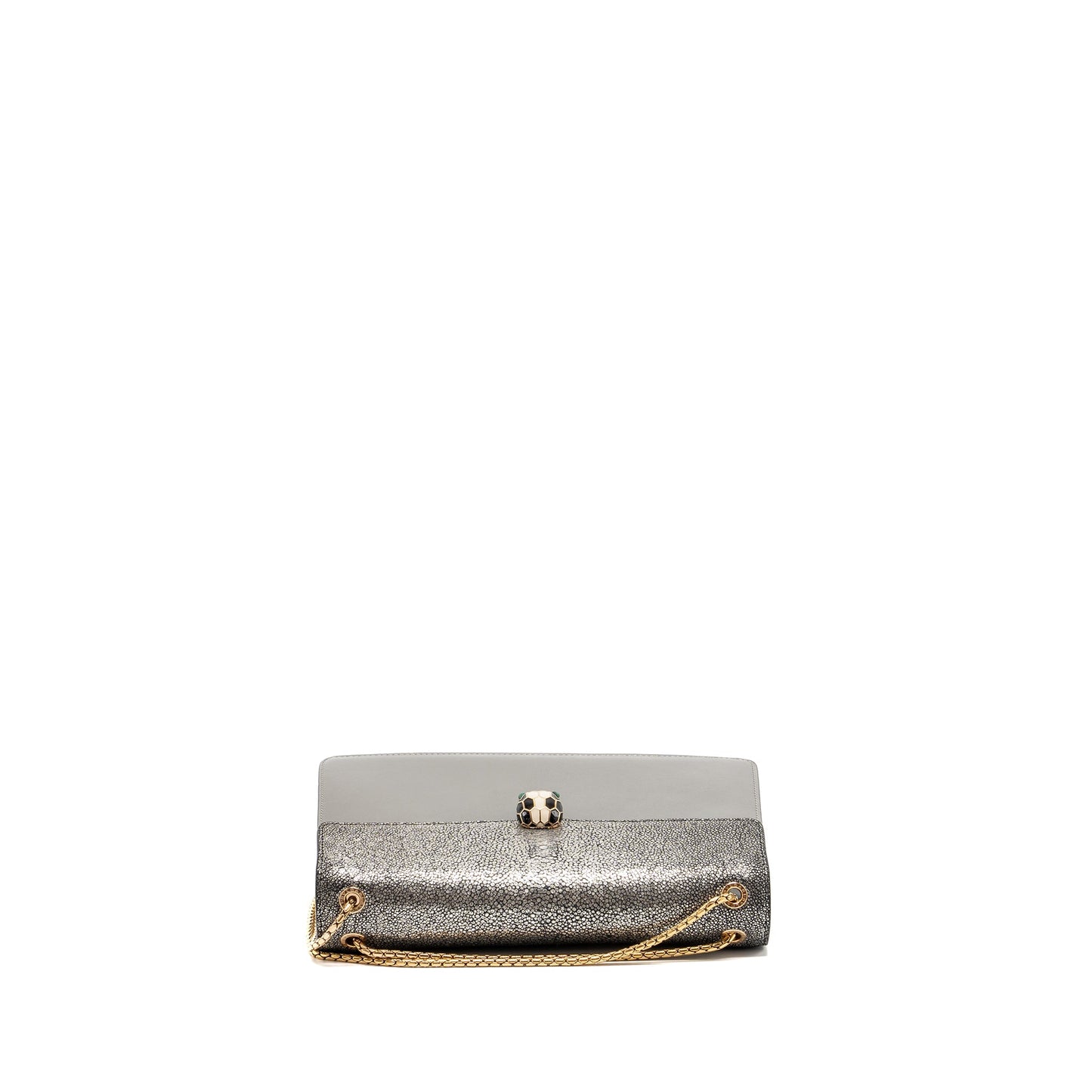 Bvlgari Serpenti Forever Leather/Crystal Galuchar Grey GHW