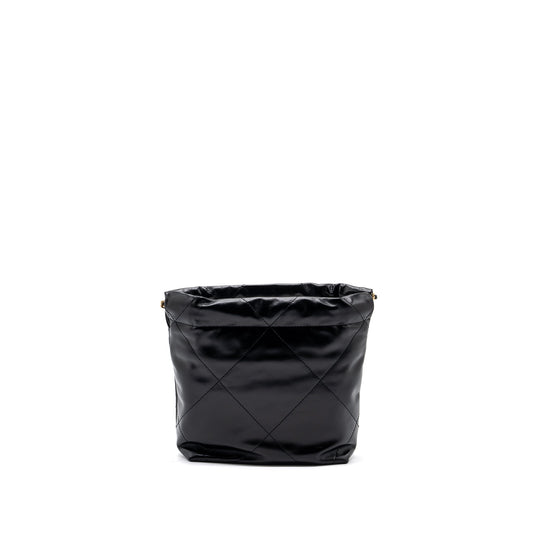 Chanel Mini 22 Bag Shiny Calfskin Black GHW (microchip)