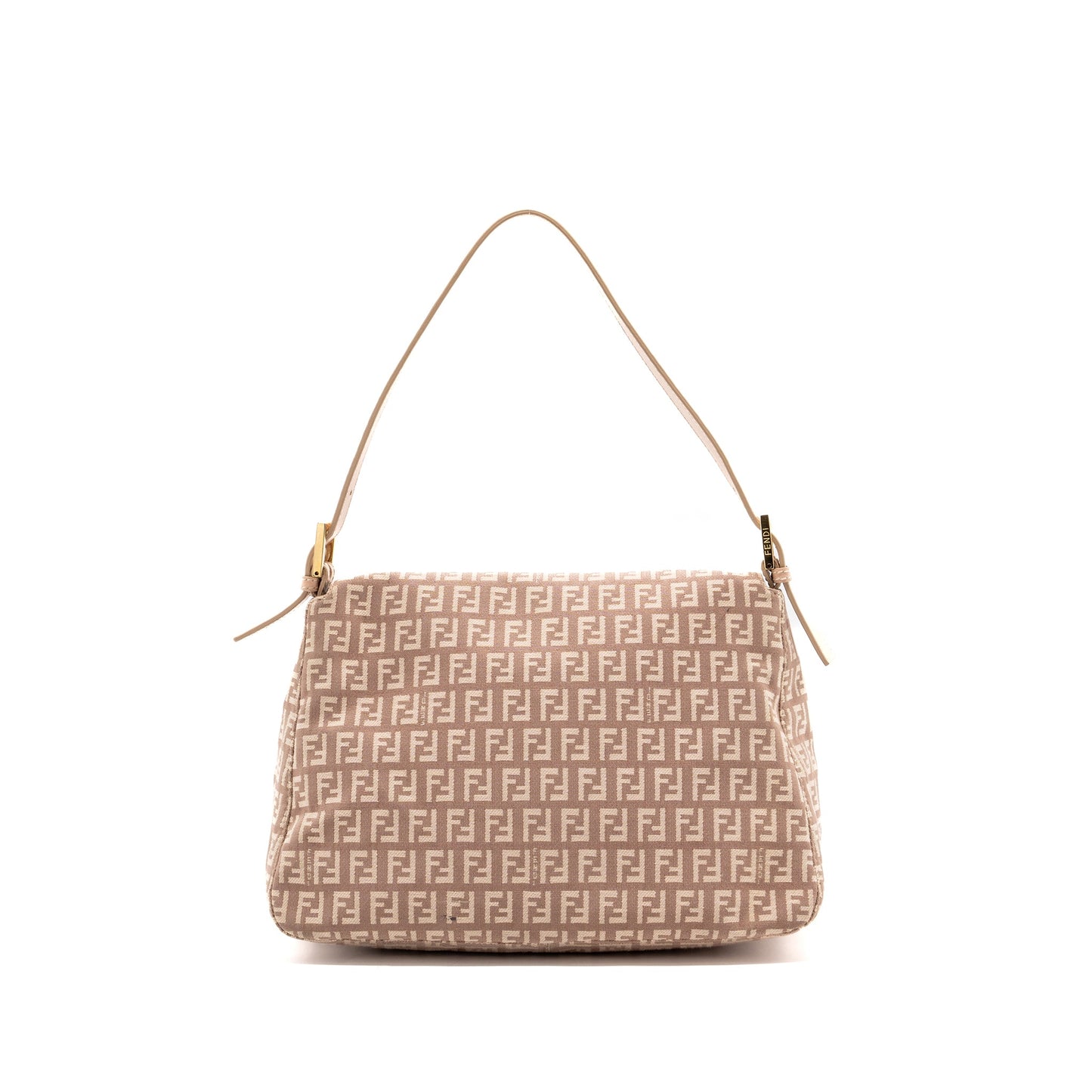 Fendi Zucchino Mama Flap Bag FF Jacquard Canvas Light Pink GHW