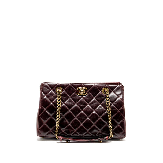 Chanel Perfect Edge Tote Bag Calfskin Burgundy GHW