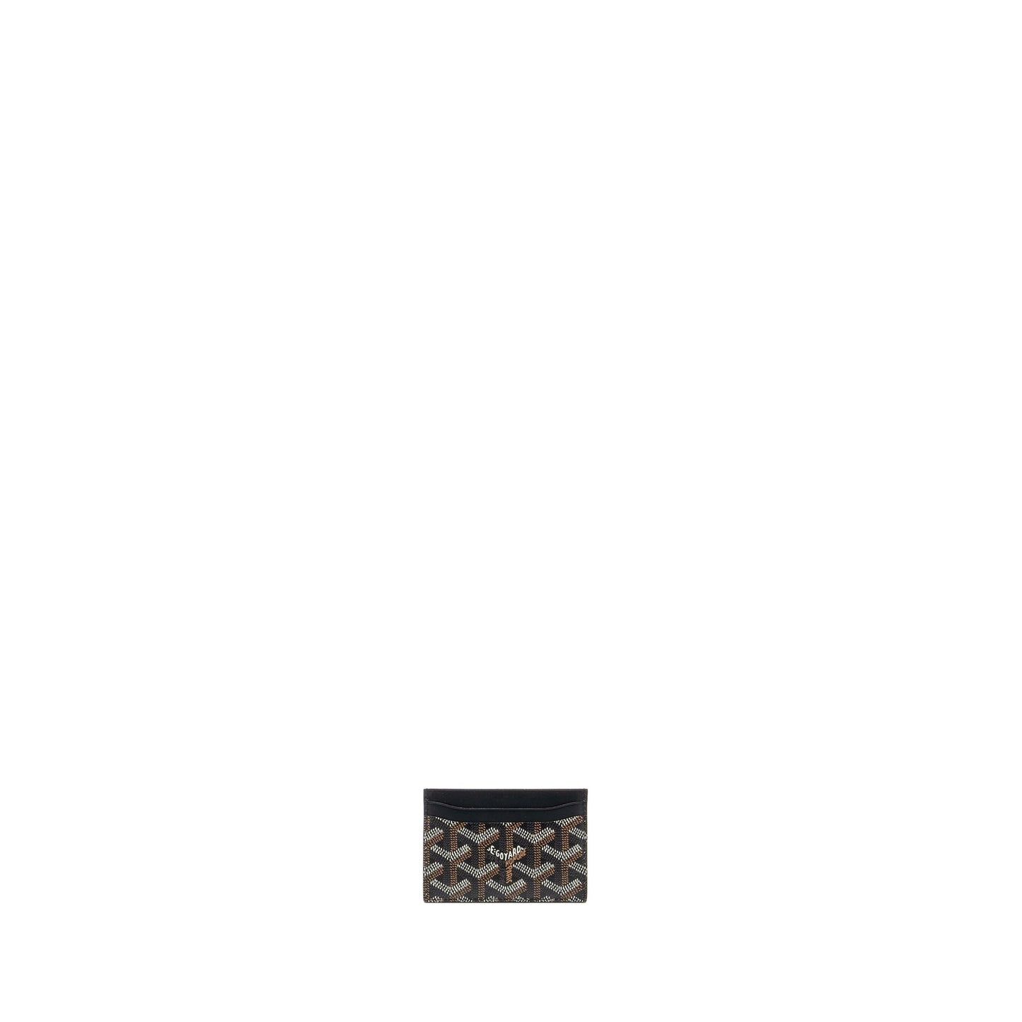 Goyard Saint-Sulpice Card Wallet Goyardine Canvas Black