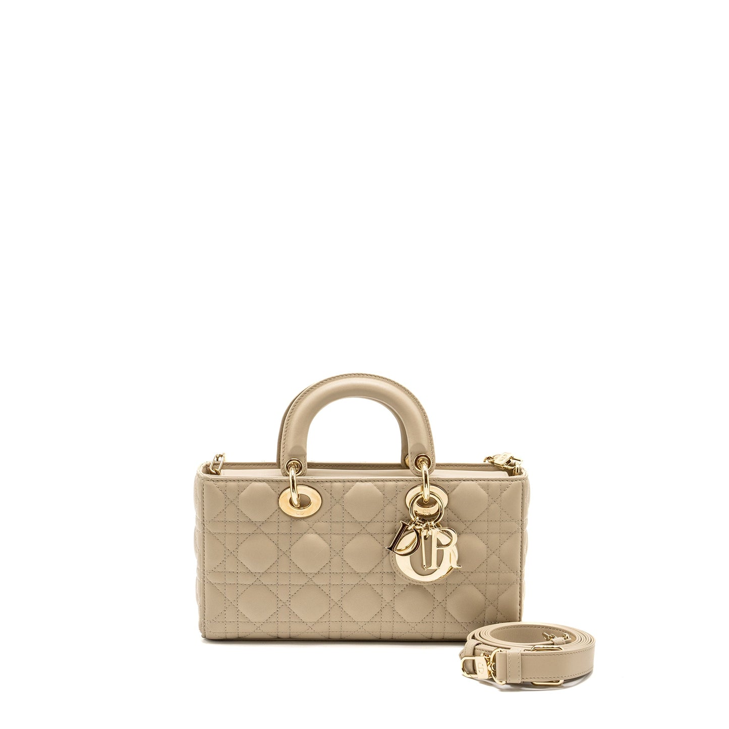Dior Medium Lady D-Joy Bag Lambskin Beige LGHW