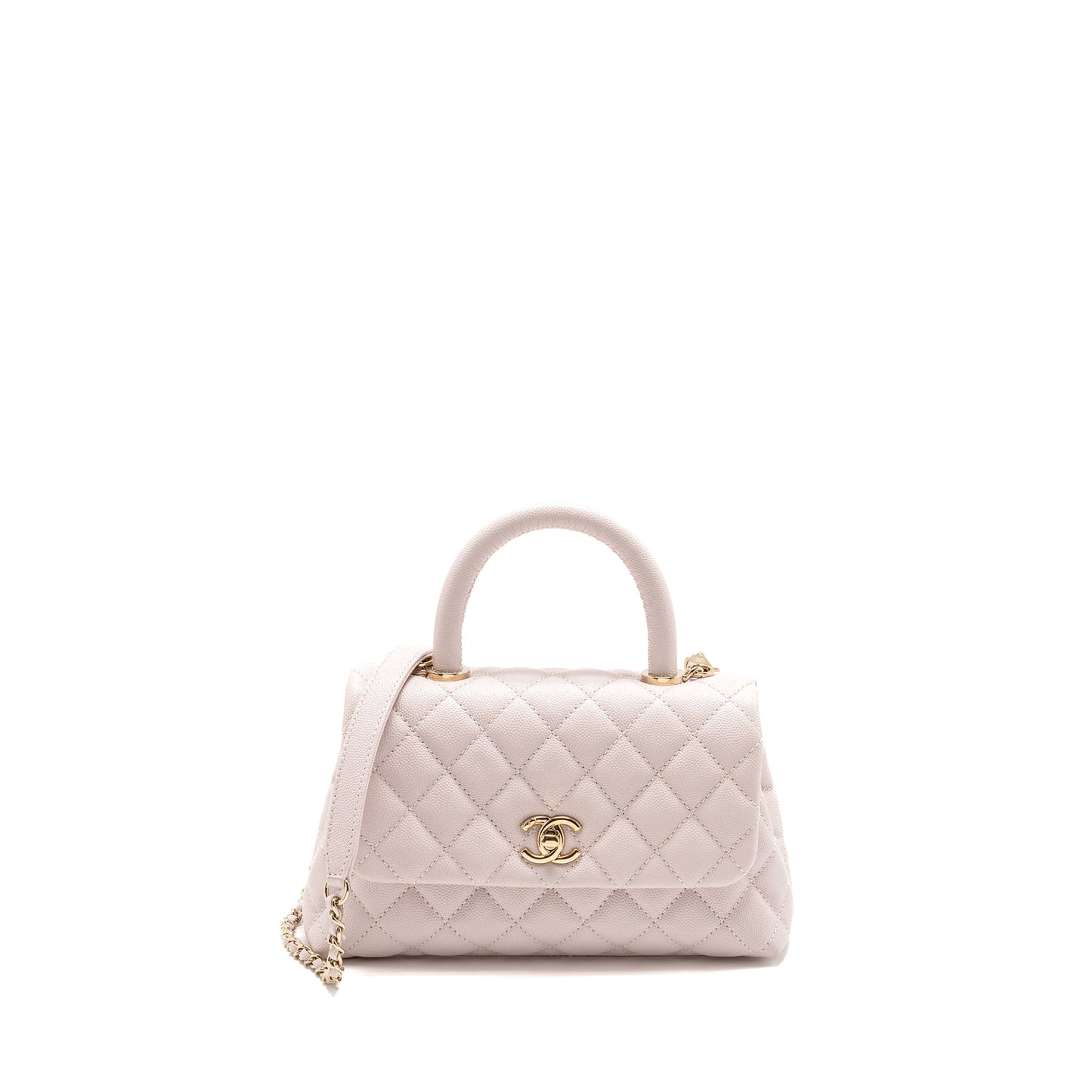 Chanel Small Coco handle caviar light pink LGHW
