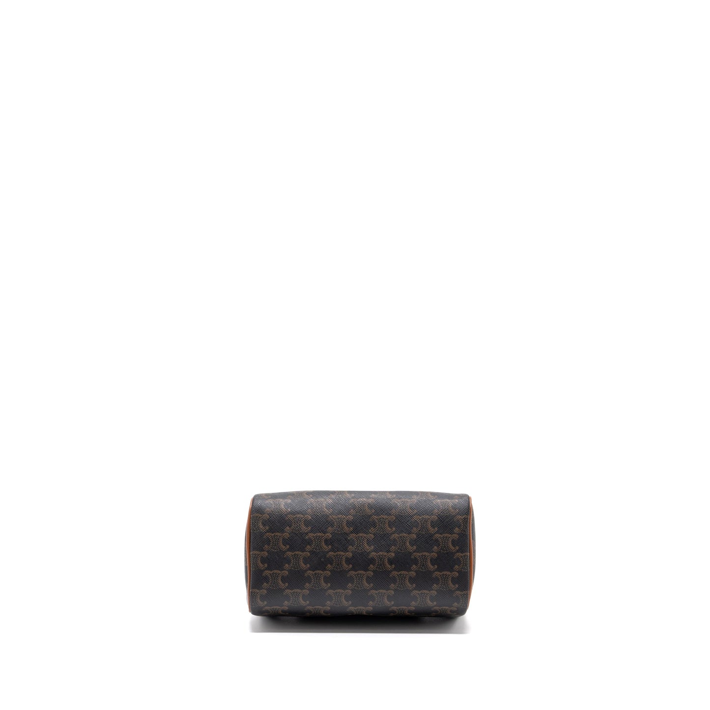 Celine Small Boston Bag Triomphe Canvas/ Leather Brown GHW
