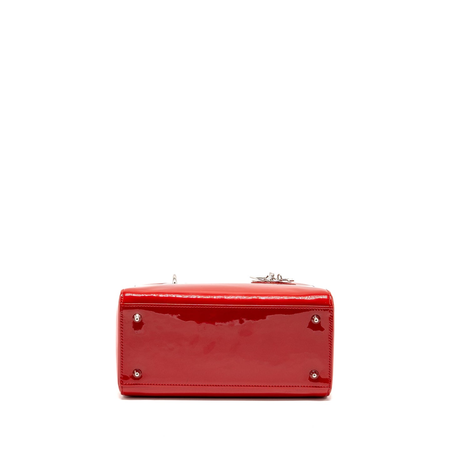 Dior Medium Lady dior patent red SHW