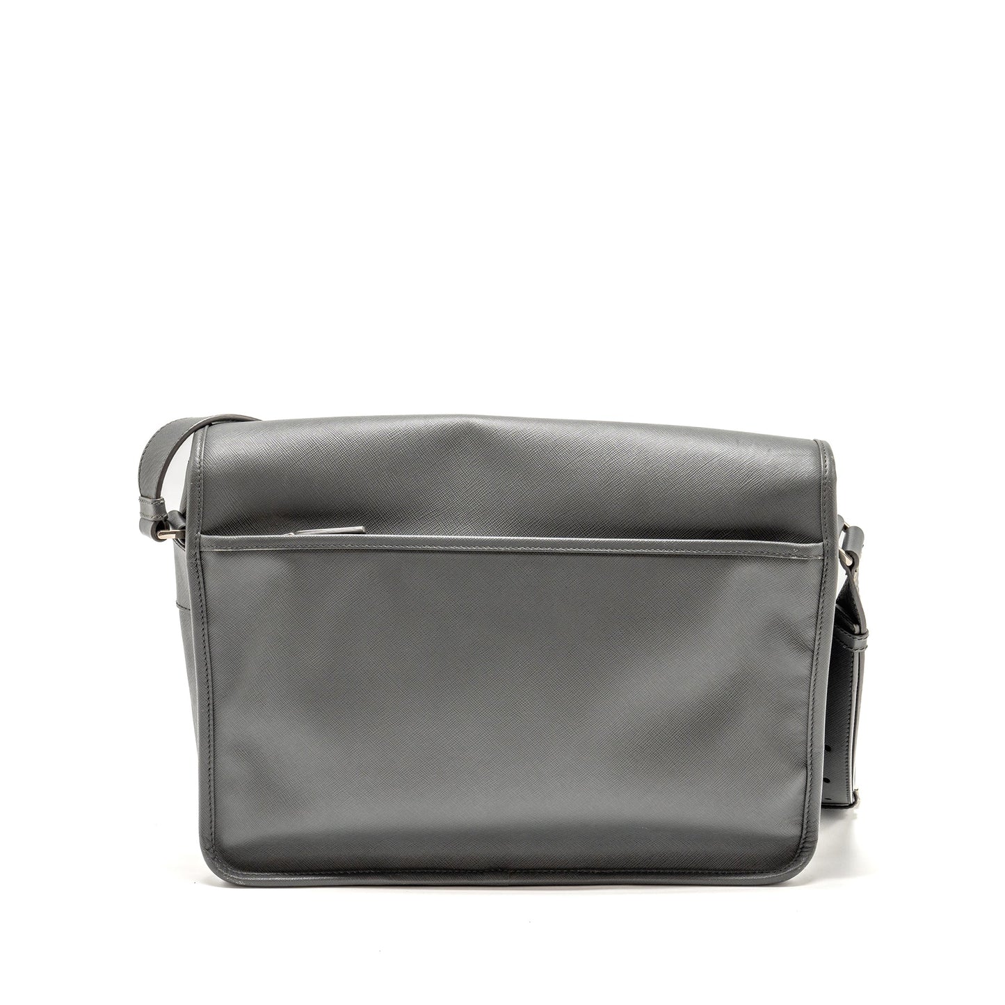 Prada flap messanger bag caviar grey SHW
