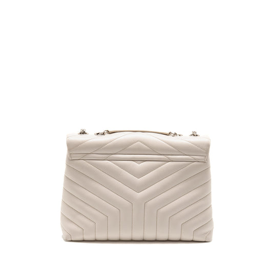 Saint Laurent/YSL Medium Lou Lou Bag Calfskin White SHW