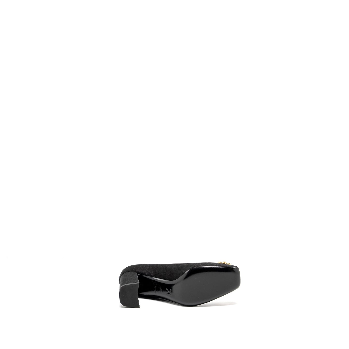 Louis Vuitton Size 36.5 Madeleine Heels Stain Black