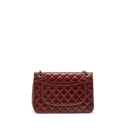 Chanel Classic Jumbo Double flap bag caviar dark red SHW
