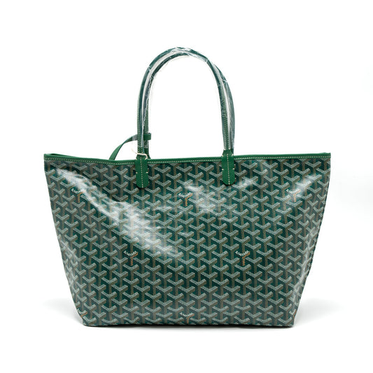 Goyard Saint Louis PM Tote Bag Goyardine Canvas Green SHW