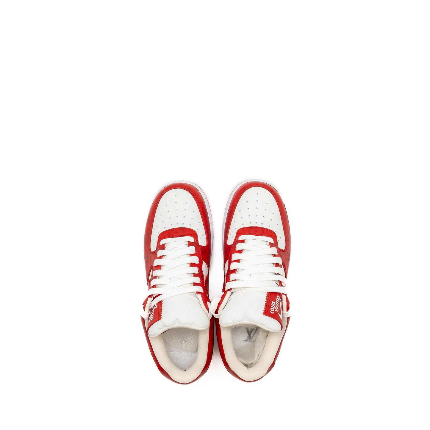 Louis Vuitton X Nike Size US6 Air Force 1 Low Red/White Limited Edition