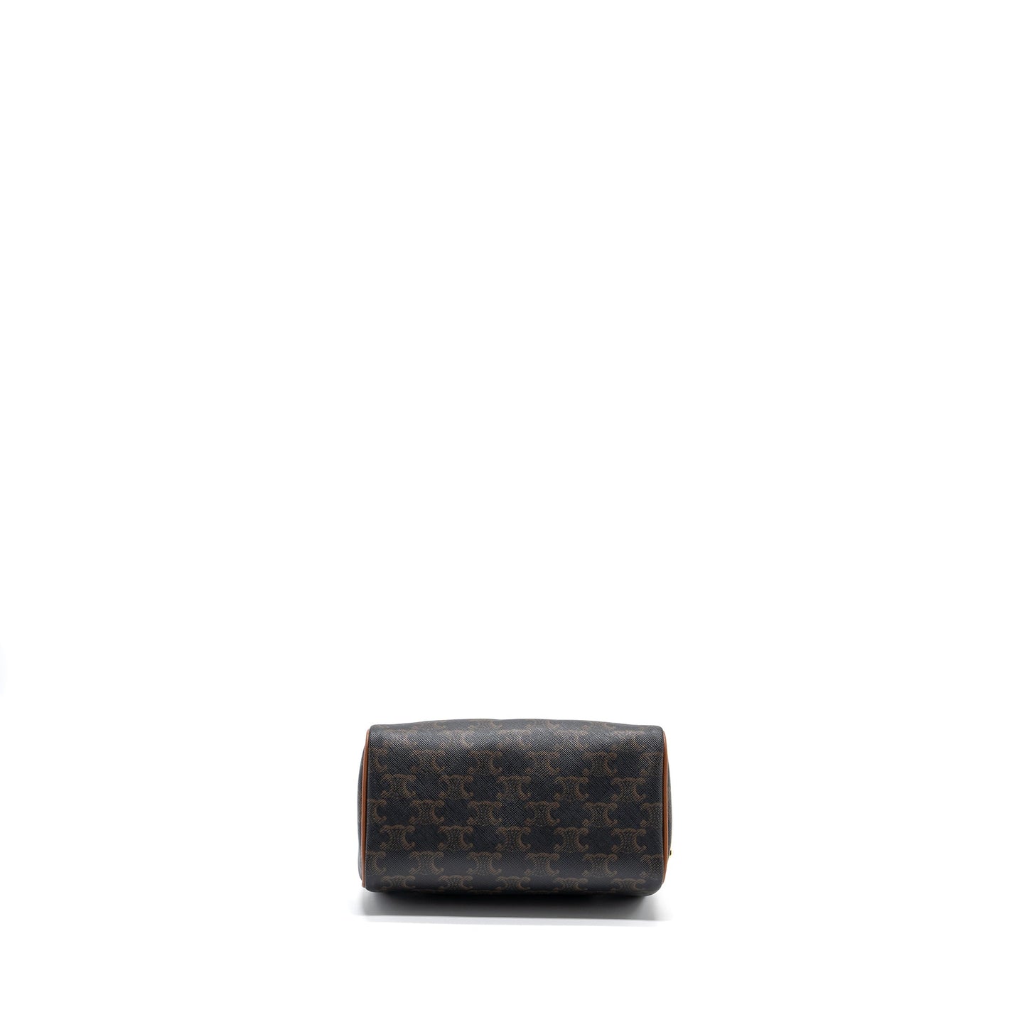 Celine Small Boston Bag Triomphe Canvas/Calfskin Tan GHW