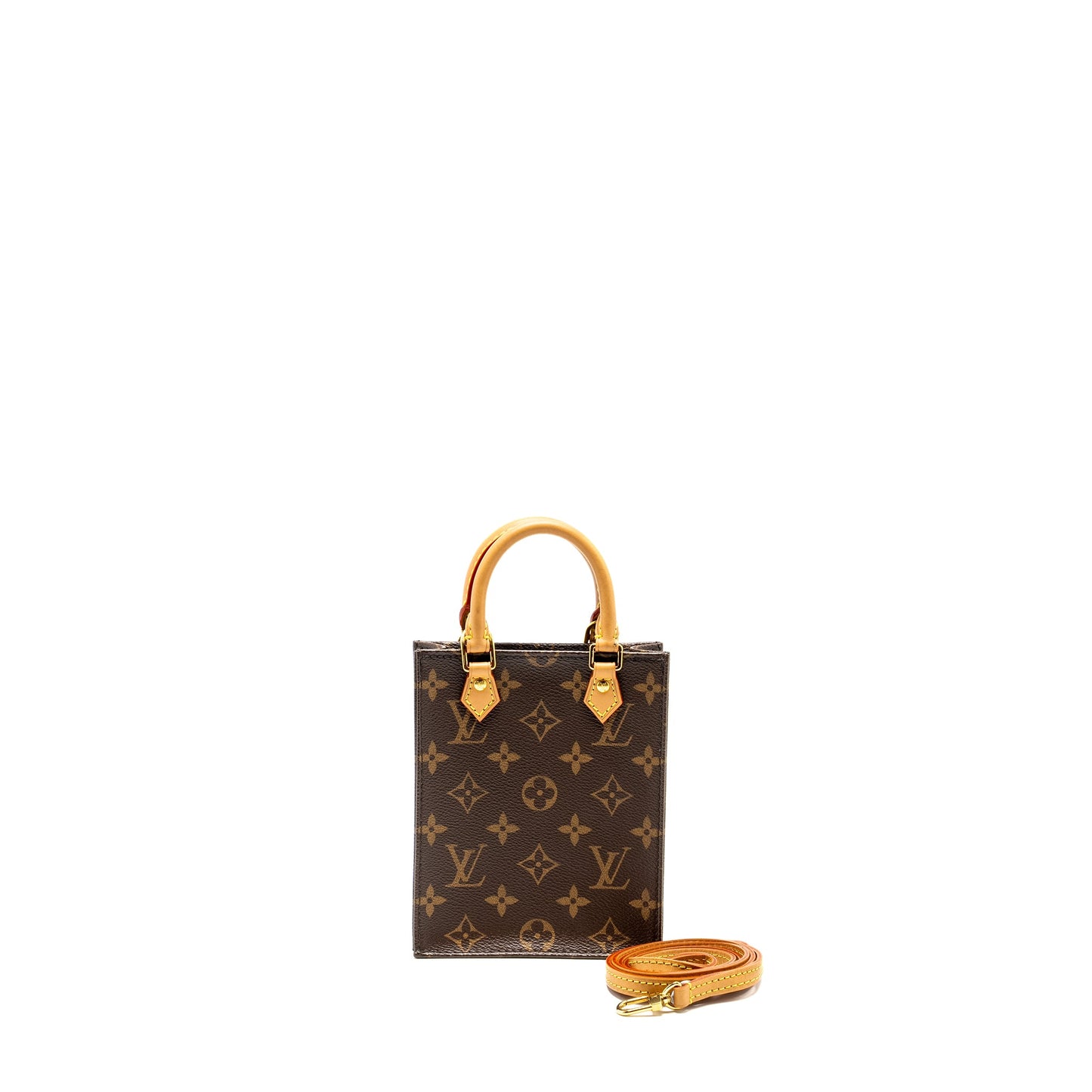LOUIS VUITTON Petit Sac Plat Monogram Canvas GHW