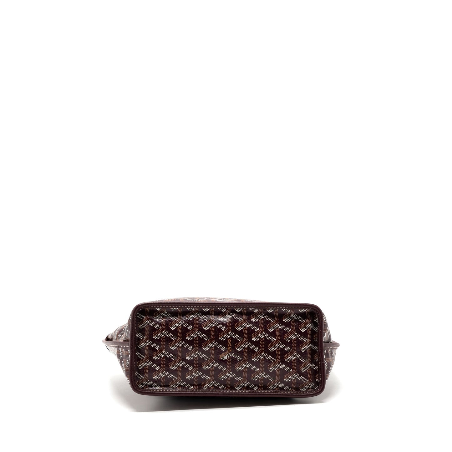 Goyard Mini Anjou Mini Bag Canvas/ Calfskin Burgundy SHW