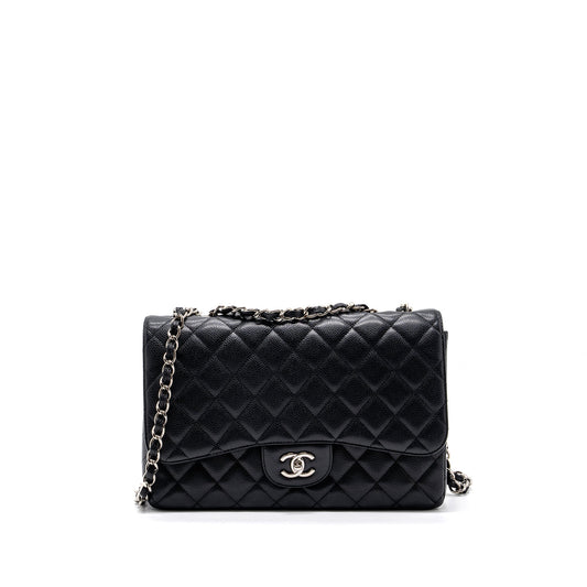 Chanel Jumbo Classic Single Flap Bag Caviar Black SHW