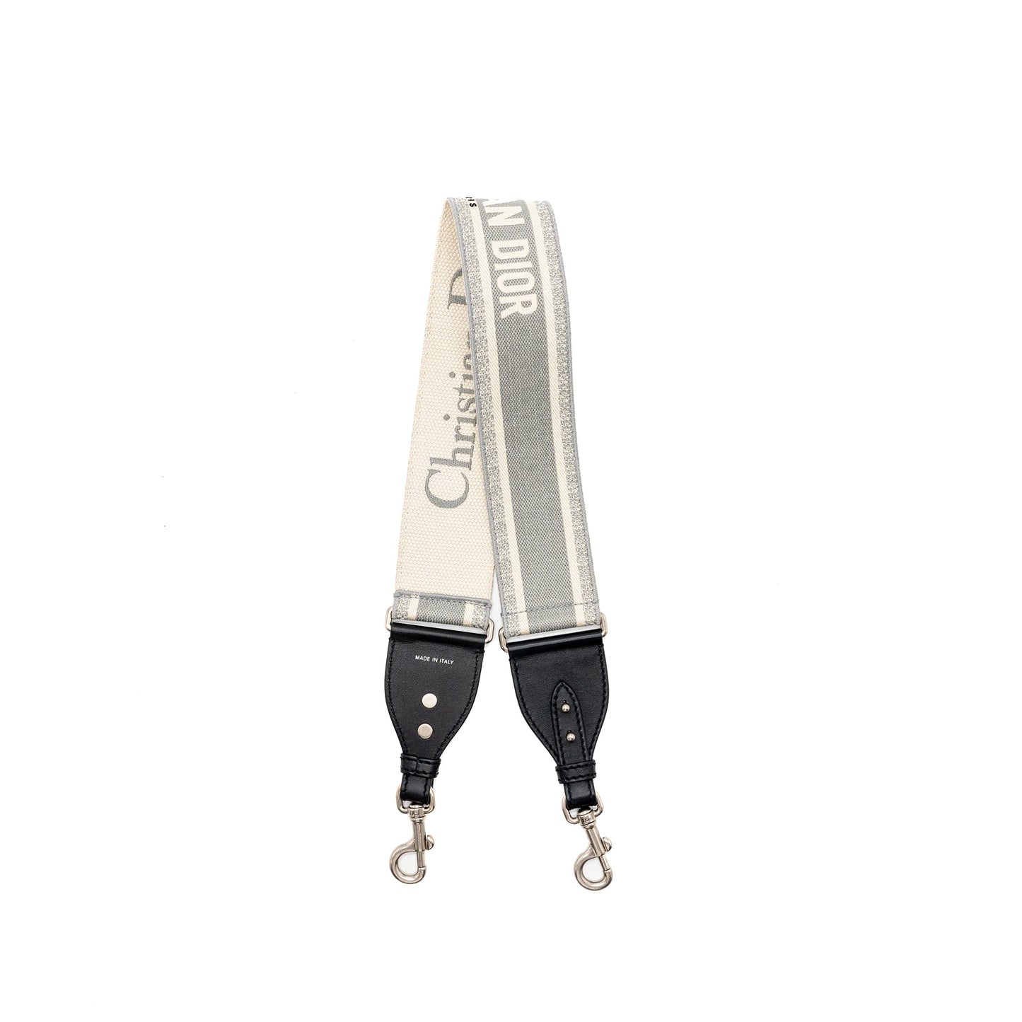 Dior Wide Shoulder Strap Canvas Embroidered Grey SHW