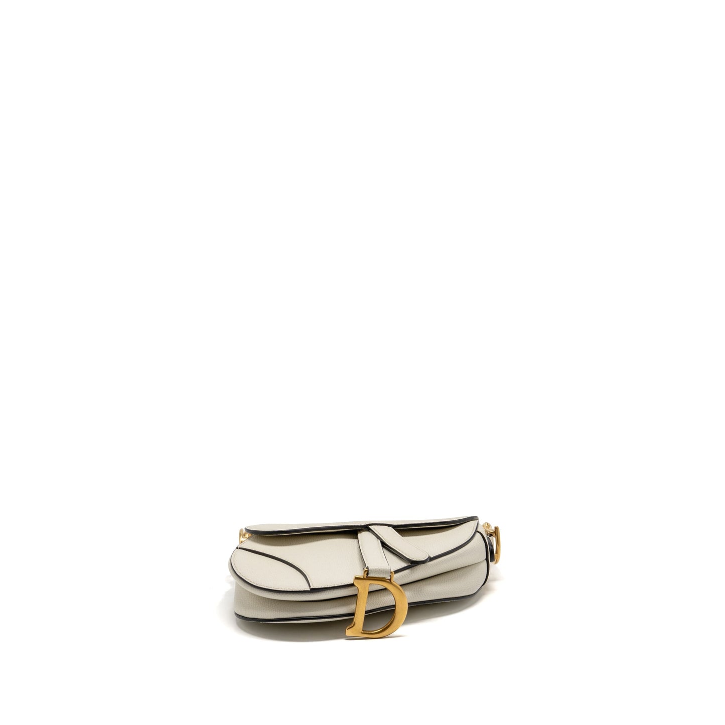 Dior Mini Saddle Bag calfskin white GHW