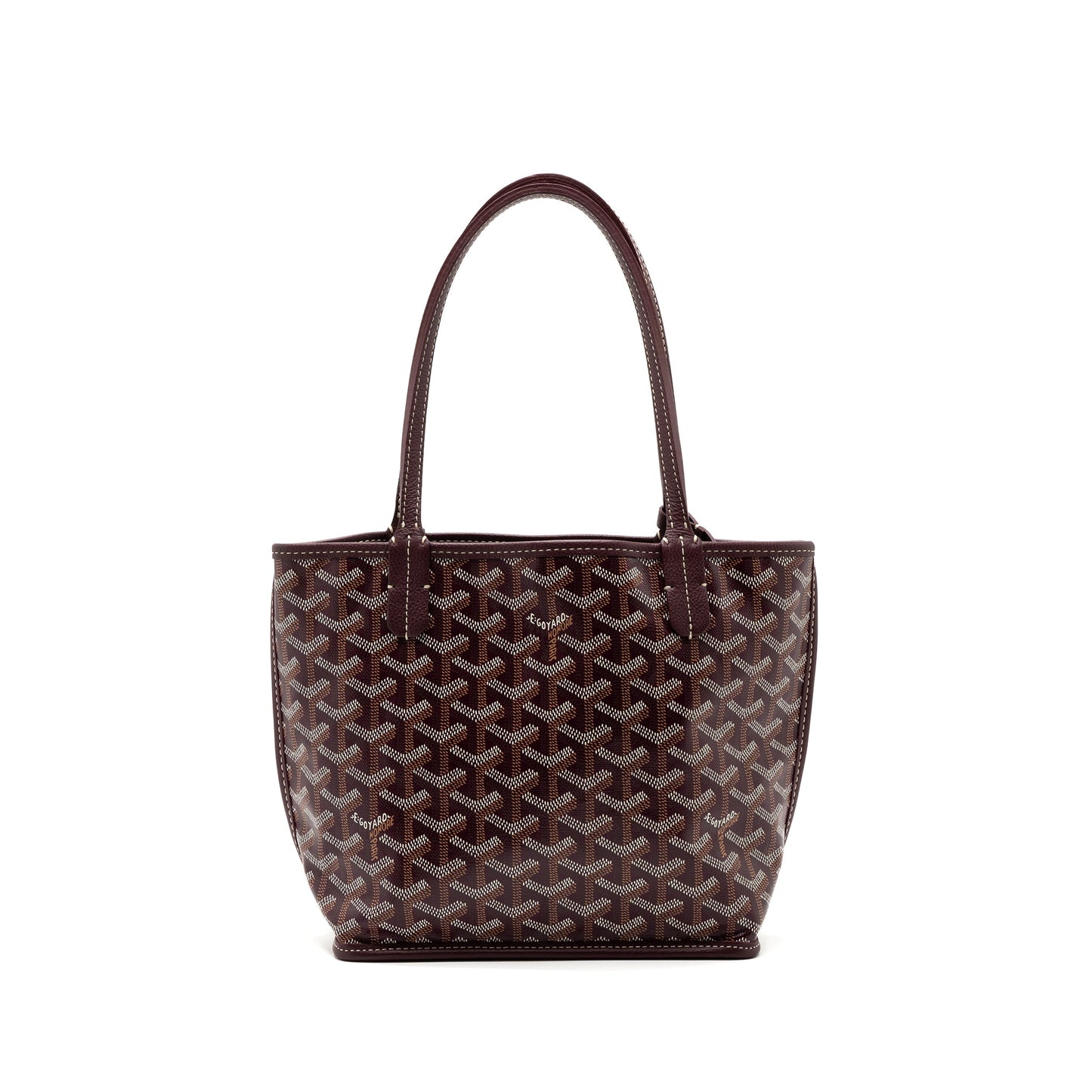 Goyard Mini Anjou Mini Bag Canvas/ Calfskin Burgundy SHW