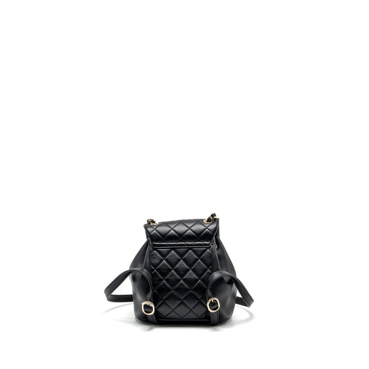 Chanel mini Duma backpack Lambskin black LGHW (microchip)