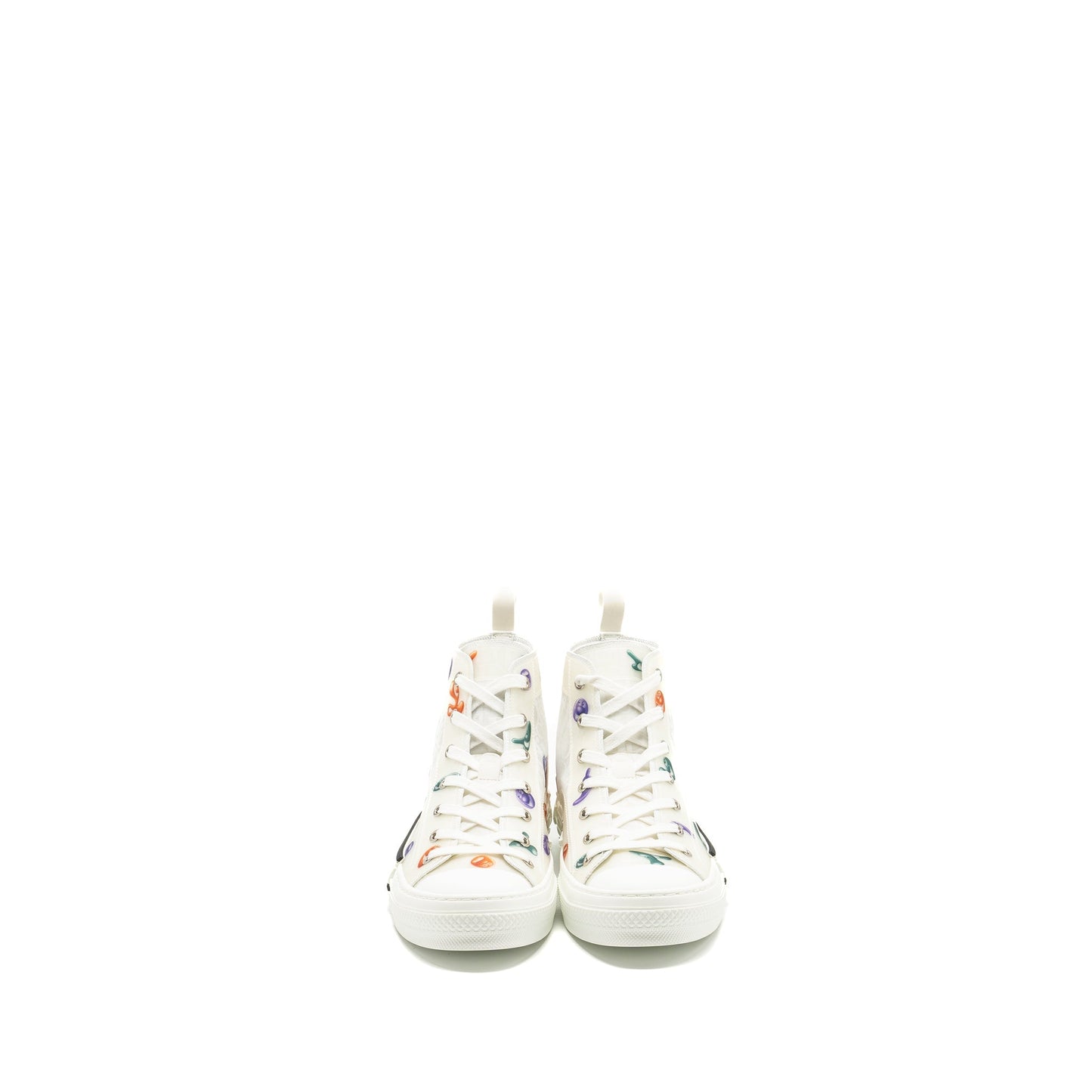 Luxury Dior Size 40 Kenny Scharf B23 Oblique High-top Sneaker White/Multicolour