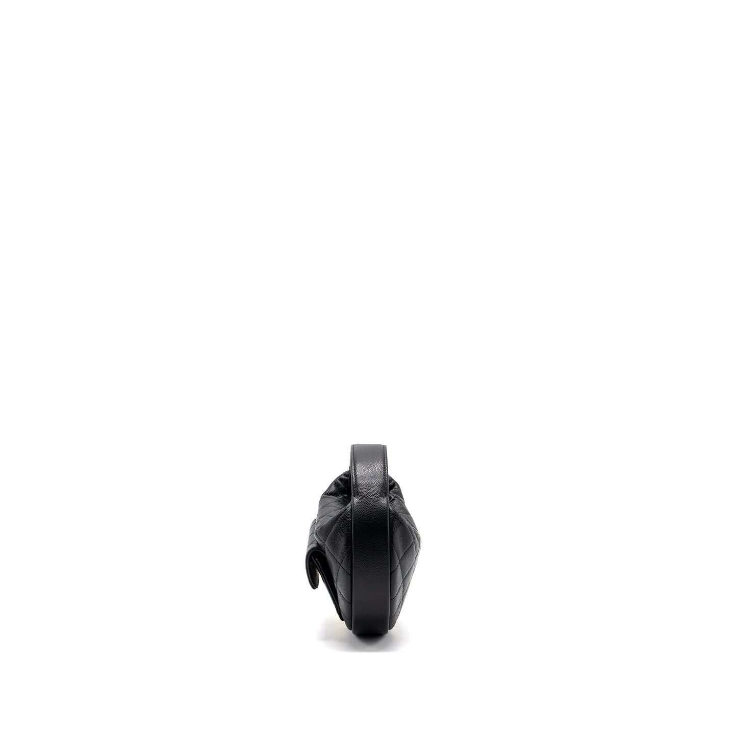 Chanel 23B round clutch caviar black GHW (microchip)