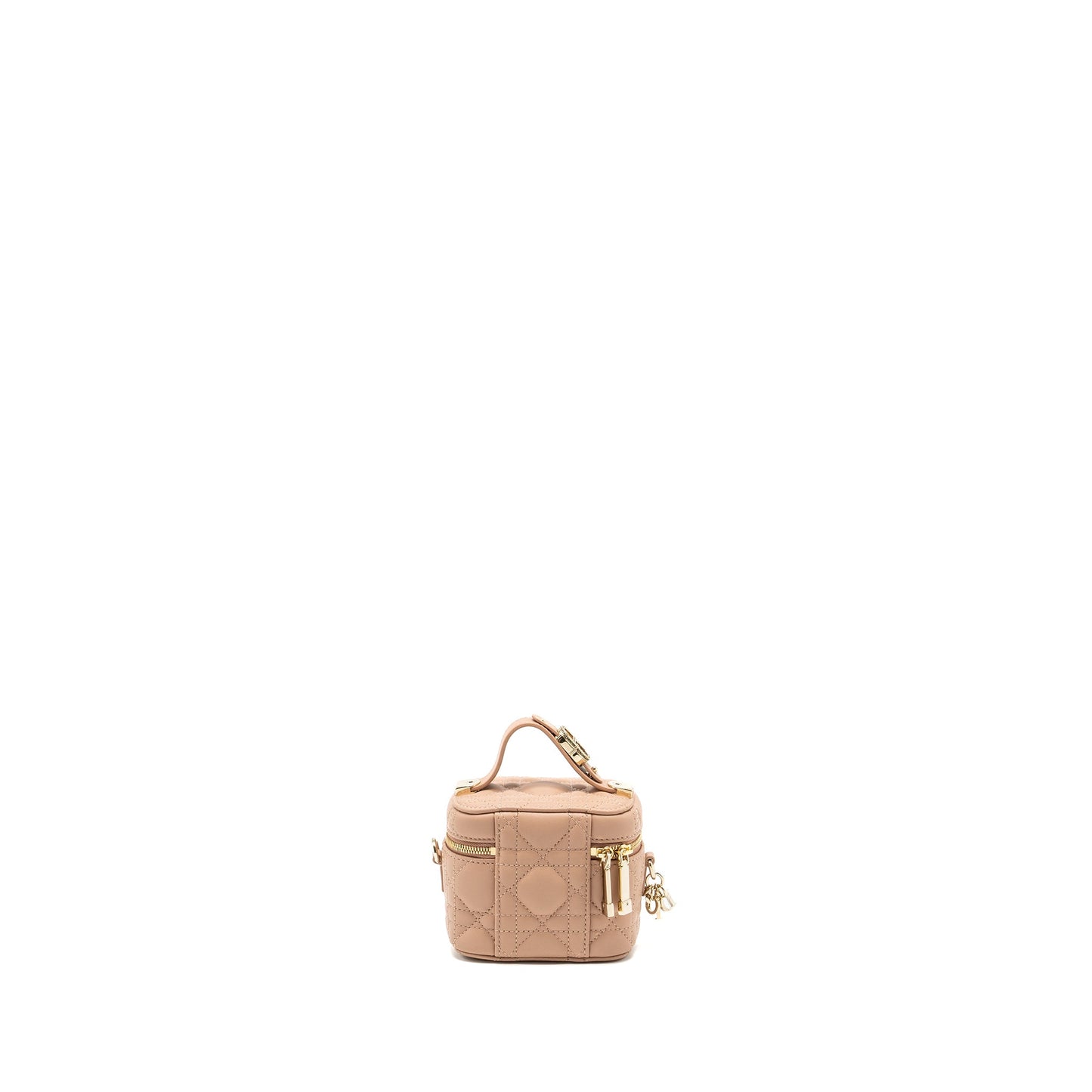 Dior Micro Lady Dior Vanity Case lambskin dark beige LGHW