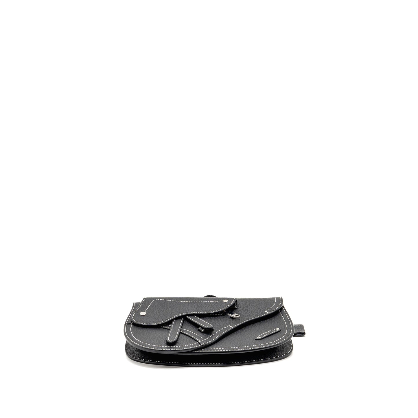 Dior x Kaws Pouch Saddle Bag Leather Black SHW