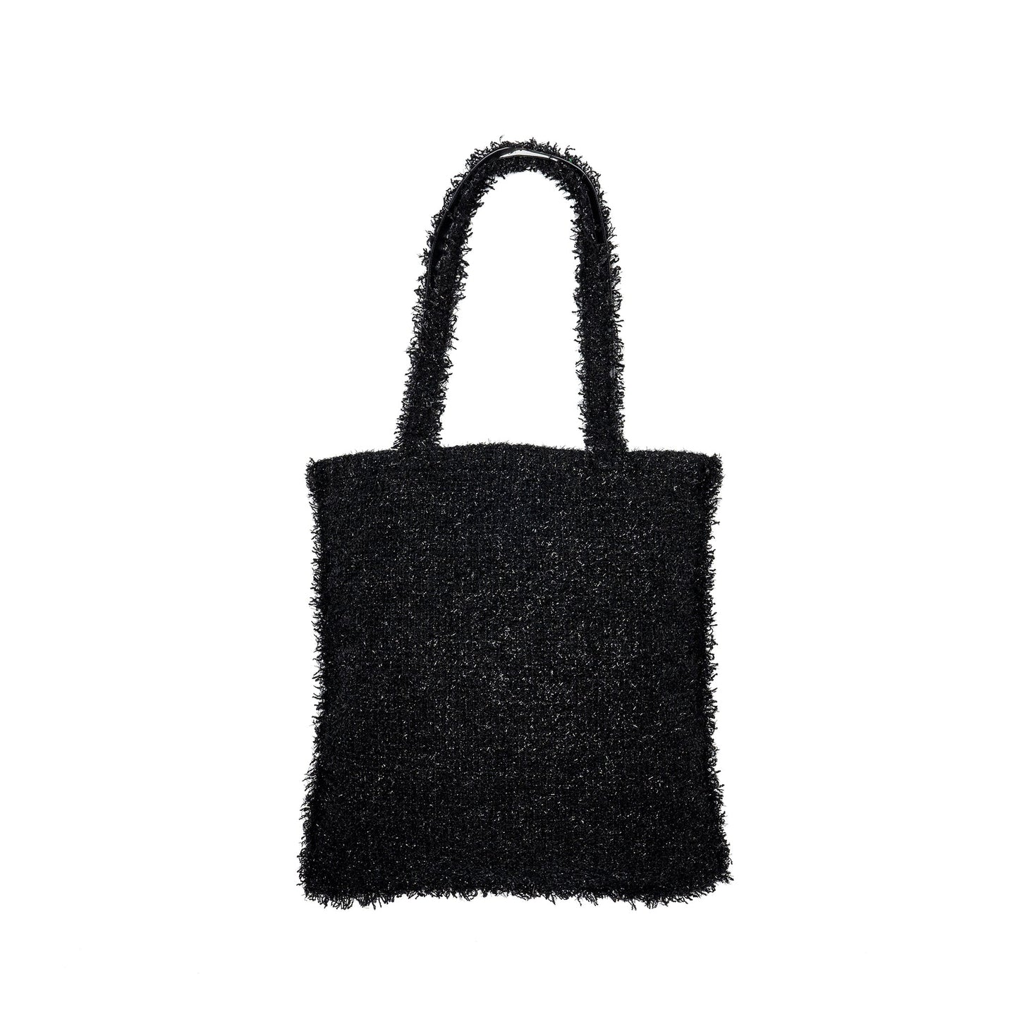 Chanel 17S Resin Robot Tote Bag Tweed Black SHW