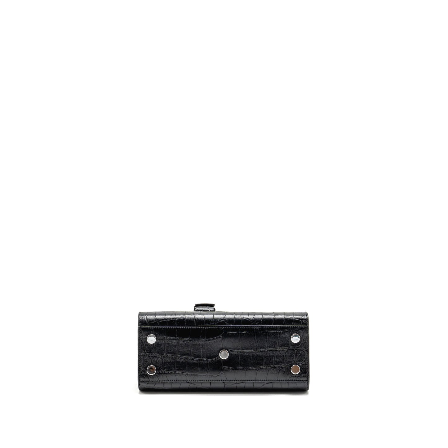 Saint Laurent Nano Sac De jour croc embossed calfskin black SHW