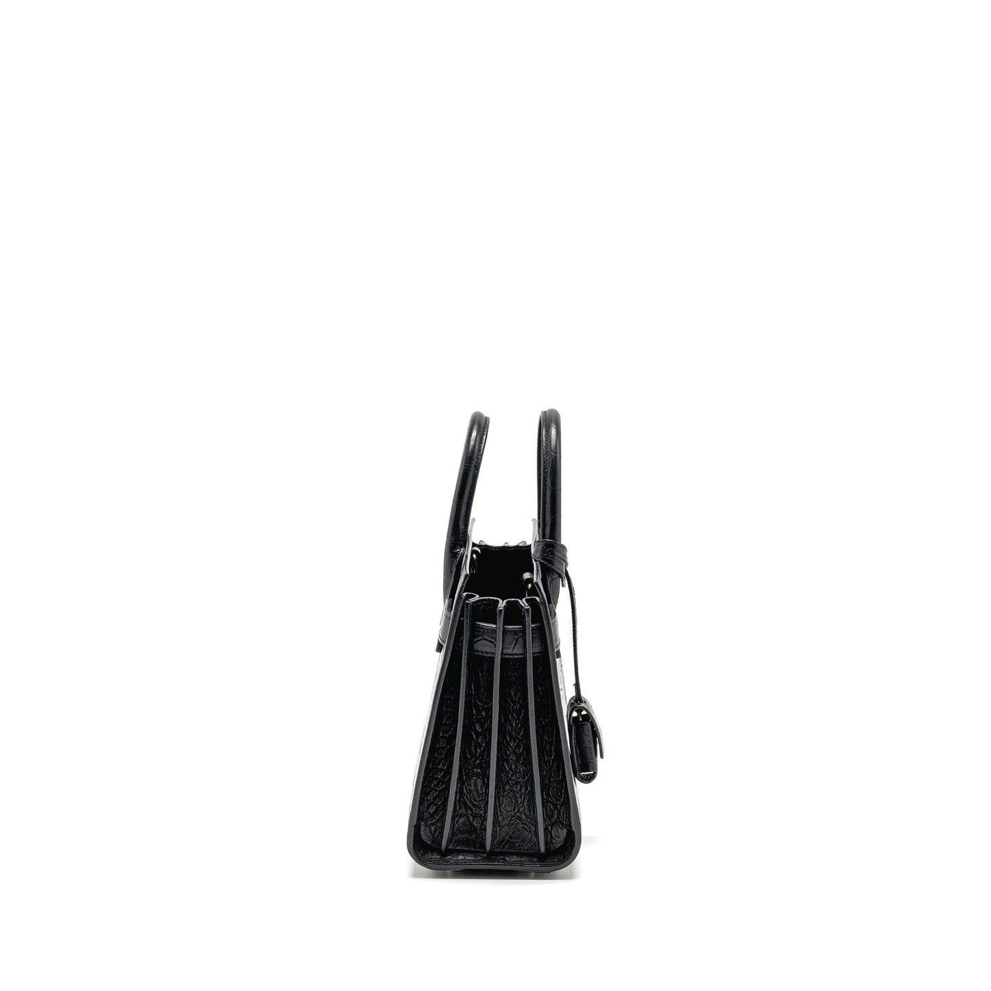 Saint Laurent Nano Sac De jour croc embossed calfskin black SHW