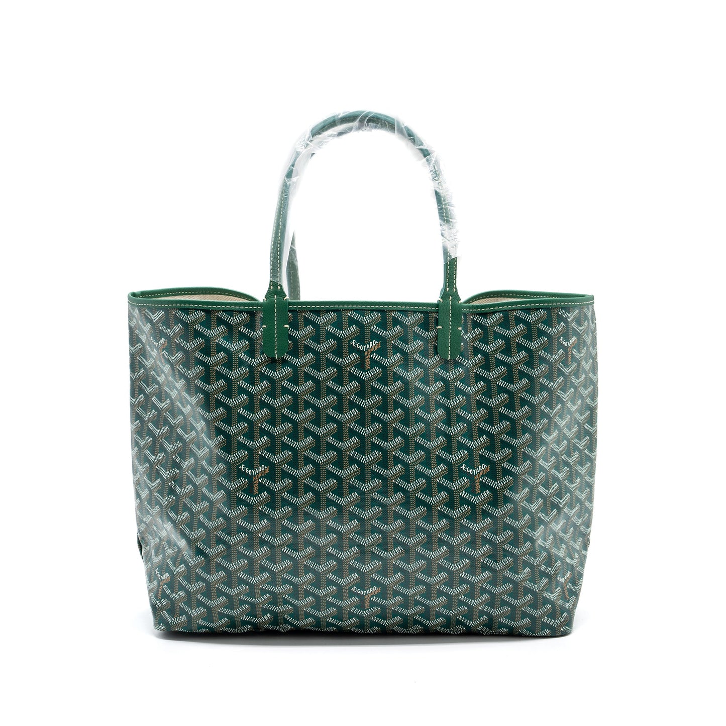 Goyard saint Louis PM tote bag goyardine canvas green / multicoloured SHW