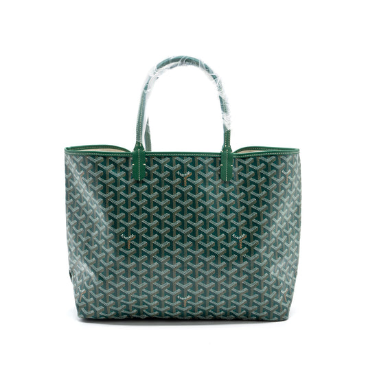 Goyard saint Louis PM tote bag goyardine canvas green / multicoloured SHW