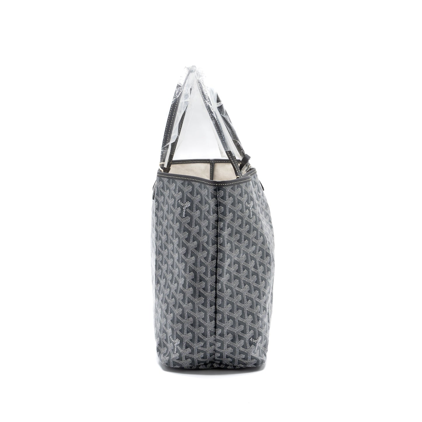 Goyard saint Louis pm tote bag goyardine canvas grey / multicoloured SHW