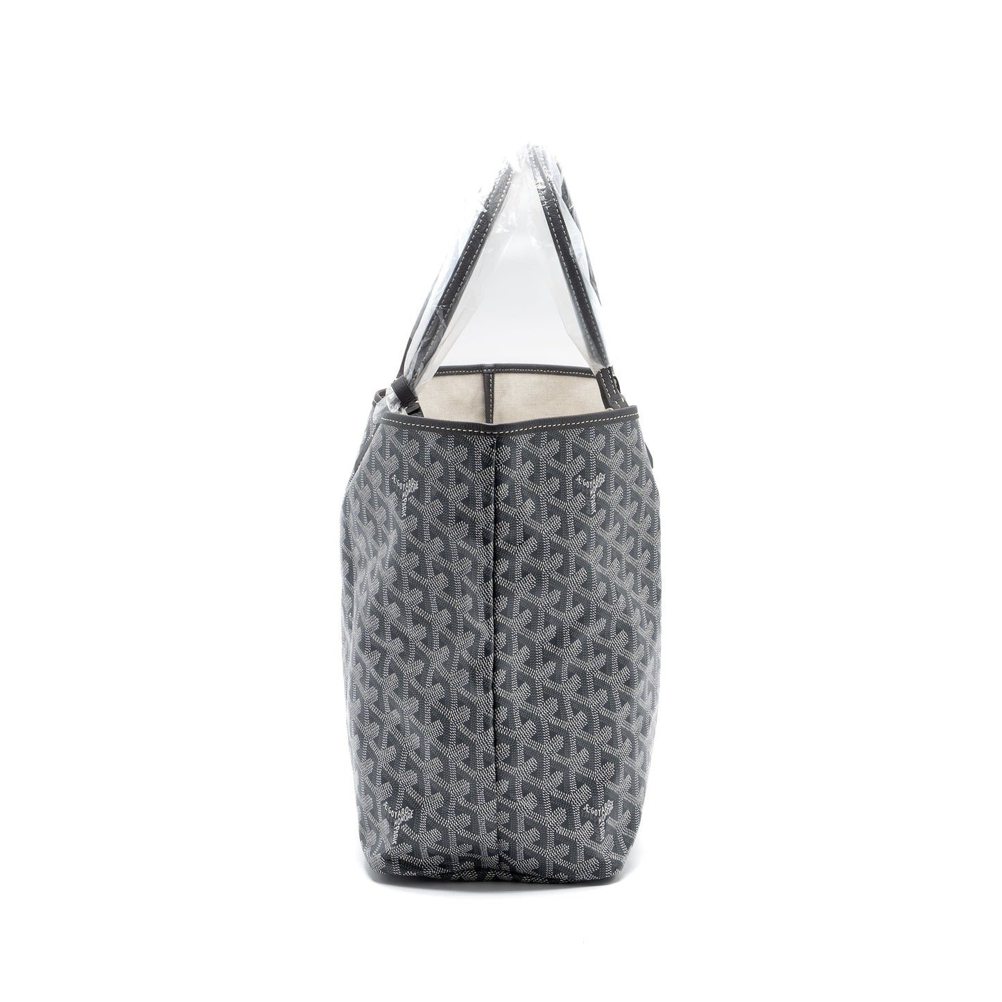 Goyard saint Louis pm tote bag goyardine canvas grey / multicoloured SHW