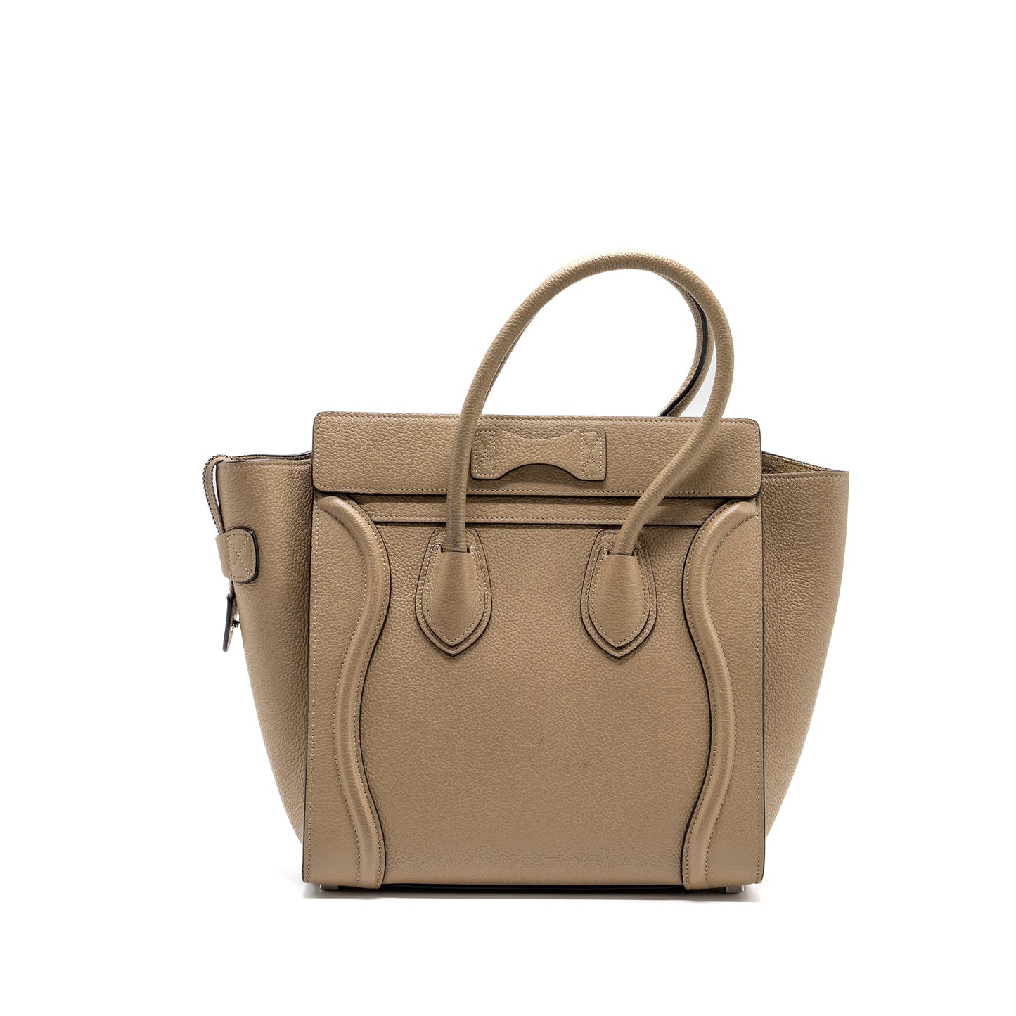 Celine micro luggage bag calfskin dune SHW