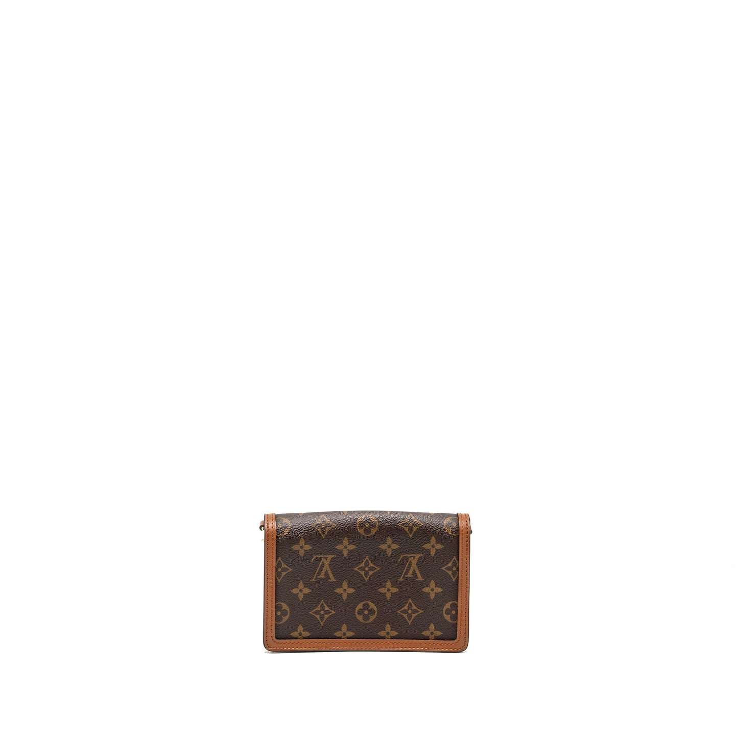 Louis Vuitton Dauphine Chain Wallet Monogram Reverse Canvas GHW