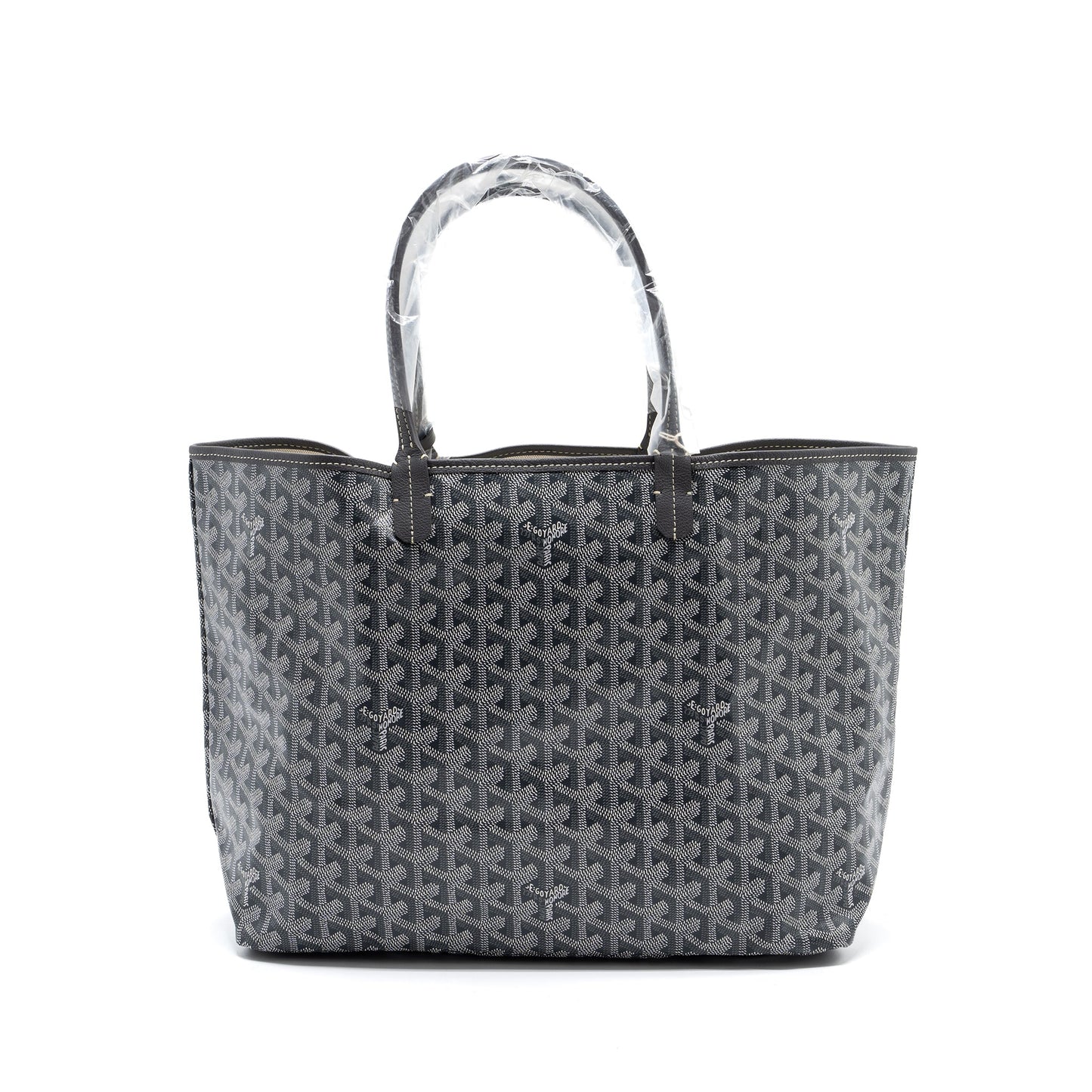 Goyard saint Louis pm tote bag goyardine canvas grey / multicoloured SHW