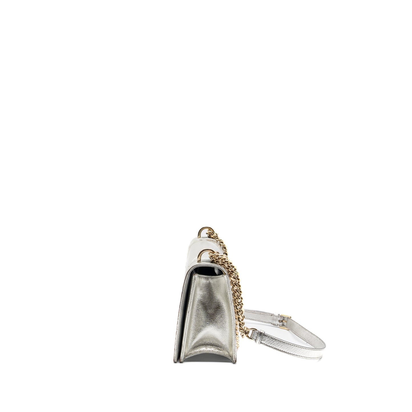 Luxury Dior Luxury Diorama Bag Goatskin Metallic Silver LGHW