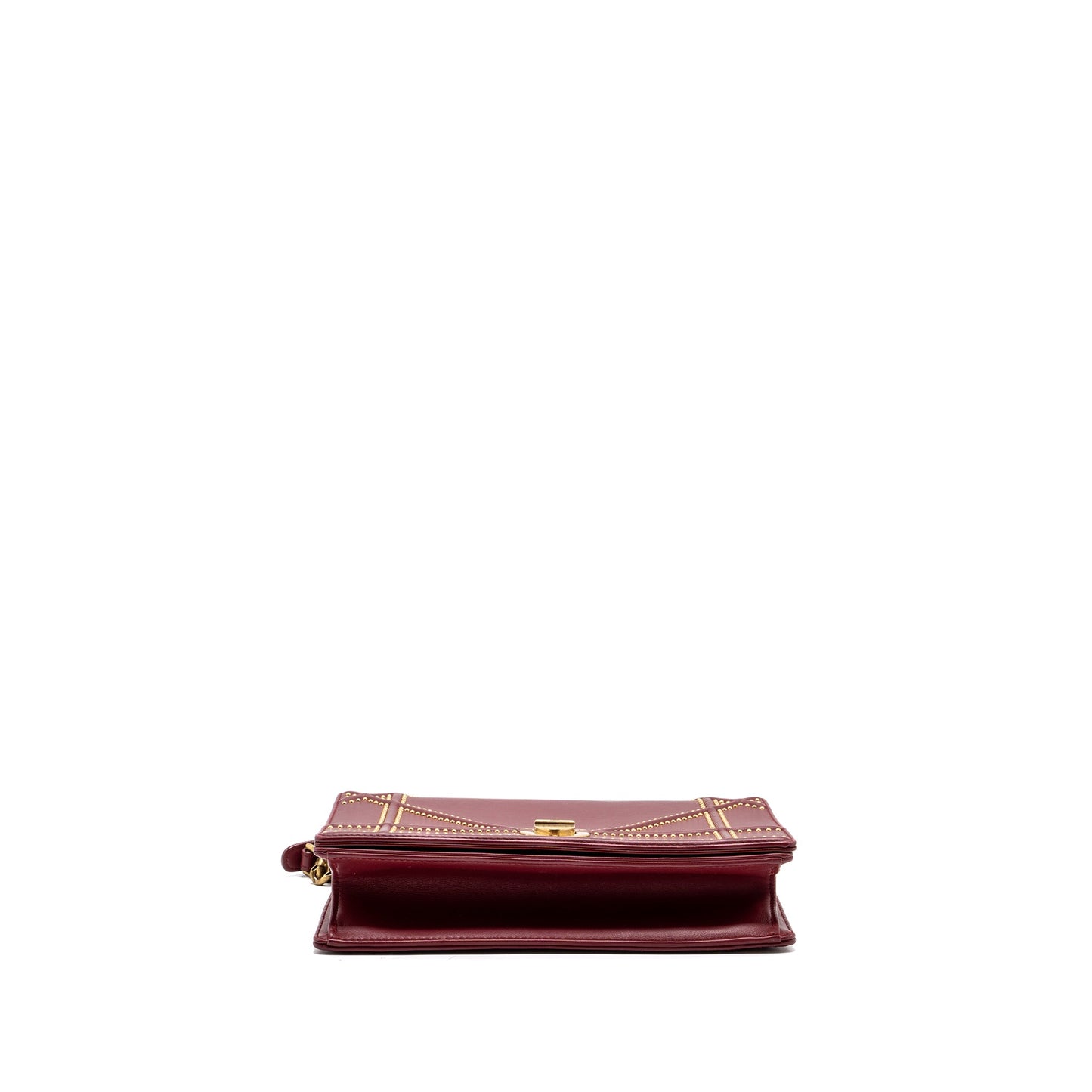 Dior medium diorama studded lambskin red GHW