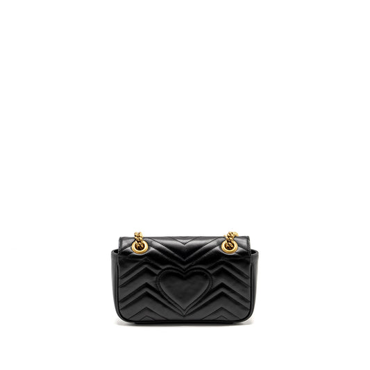 Gucci Mini GG Marmont Shoulder Bag Calfskin Black GHW