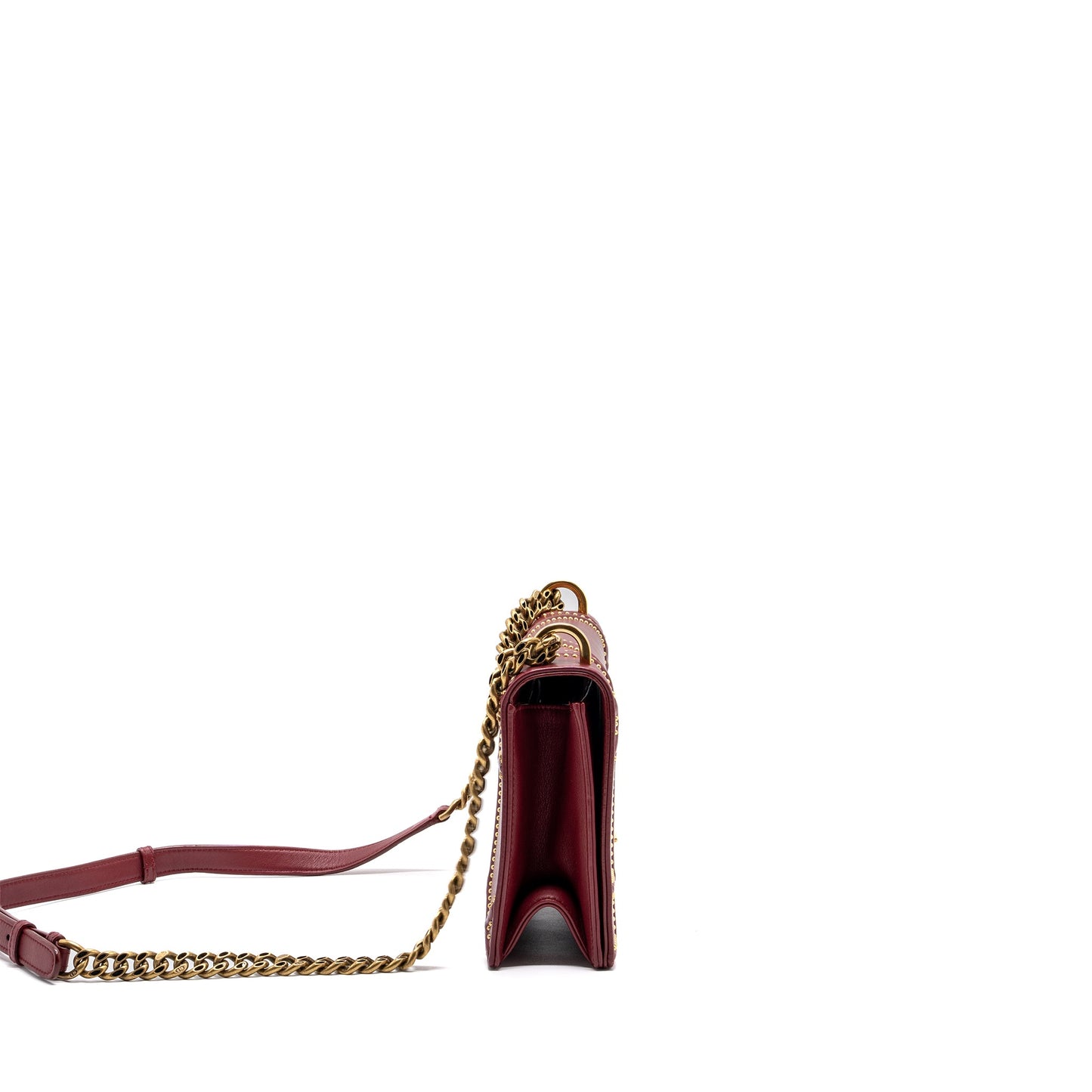 Dior medium diorama studded lambskin red GHW