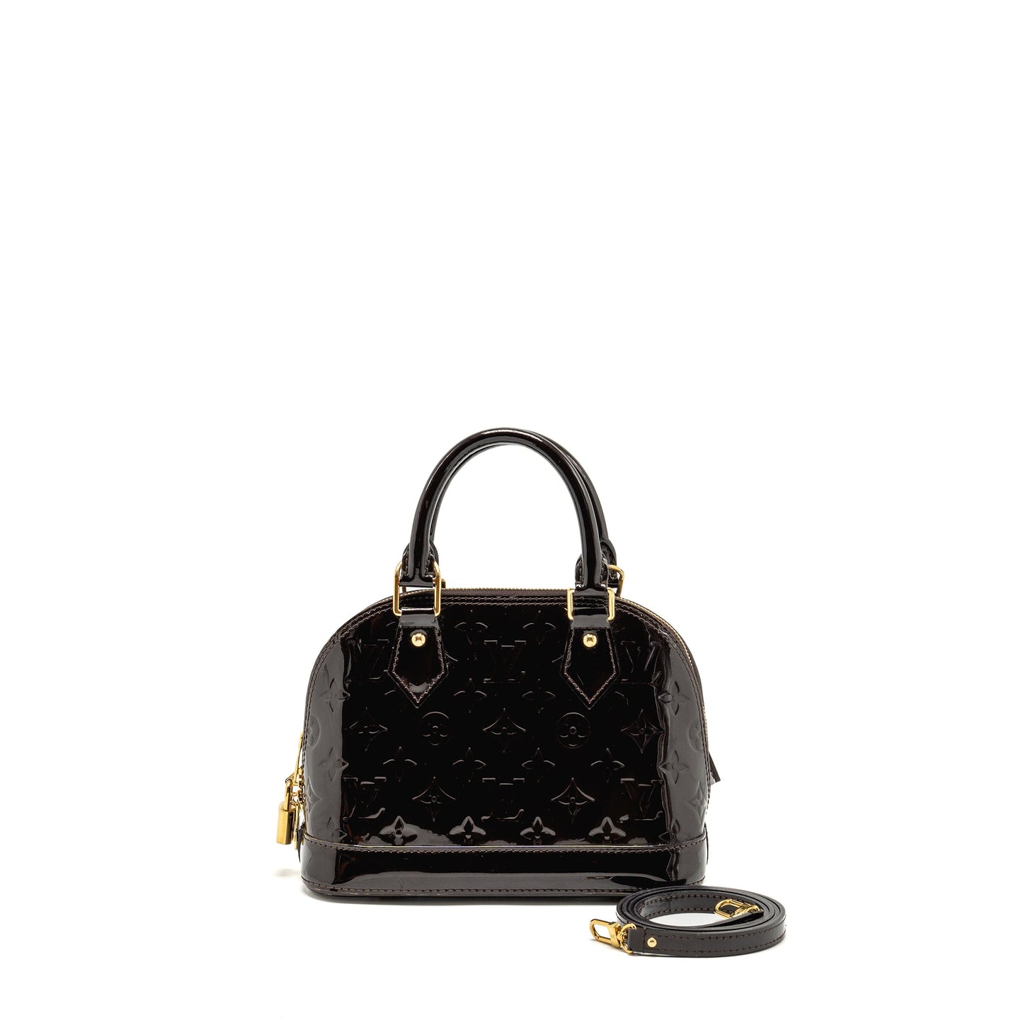 Louis Vuitton Alma BB Monogram Patent Amatante GHW