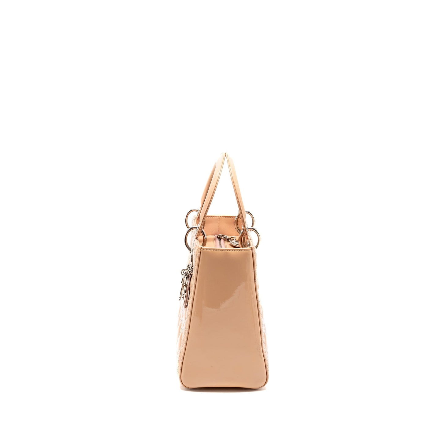 Dior Medium Lady Dior Patent Light Pink SHW