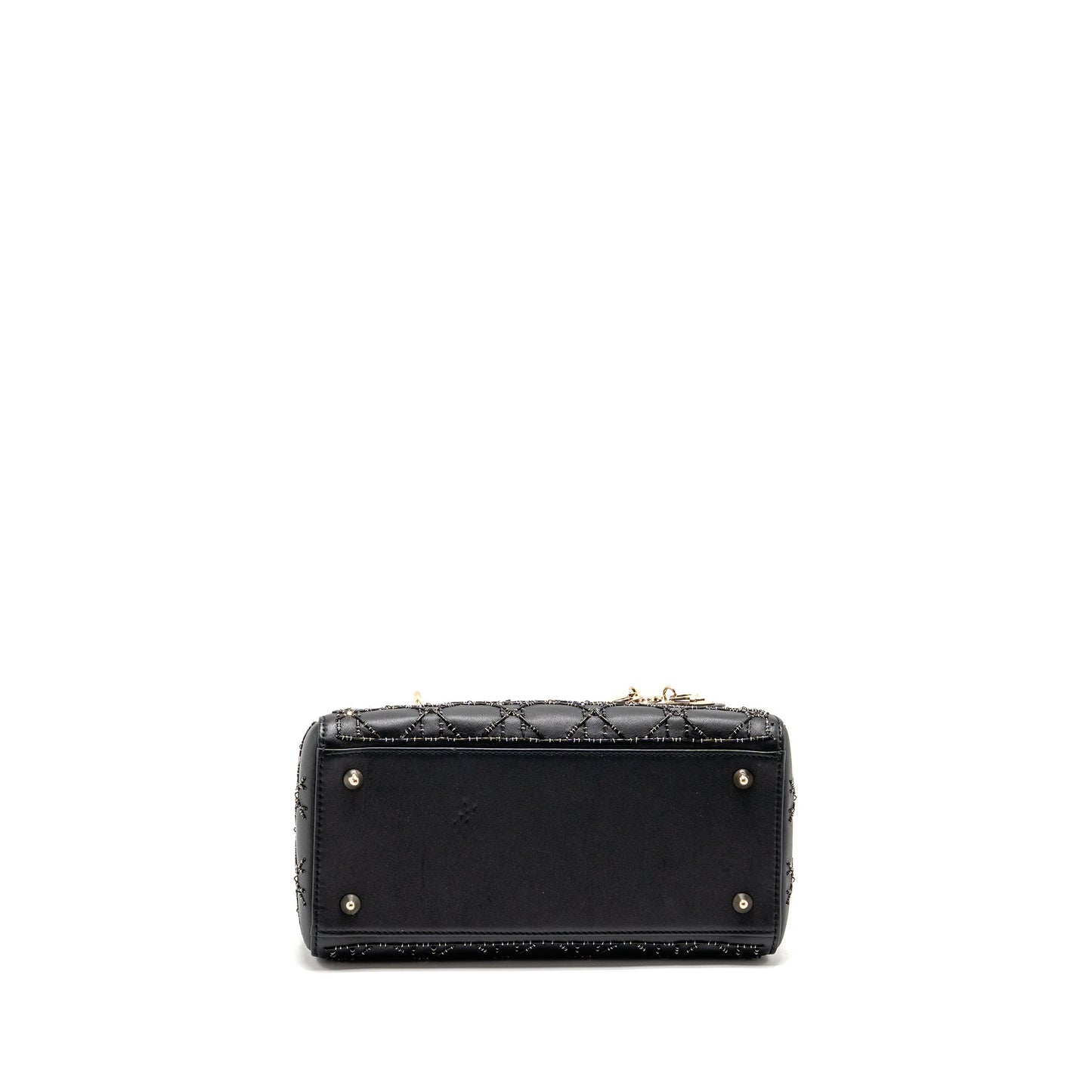 Dior Medium Lady Dior Embellished Cannage Limited Edition Calfskin Black LGHW